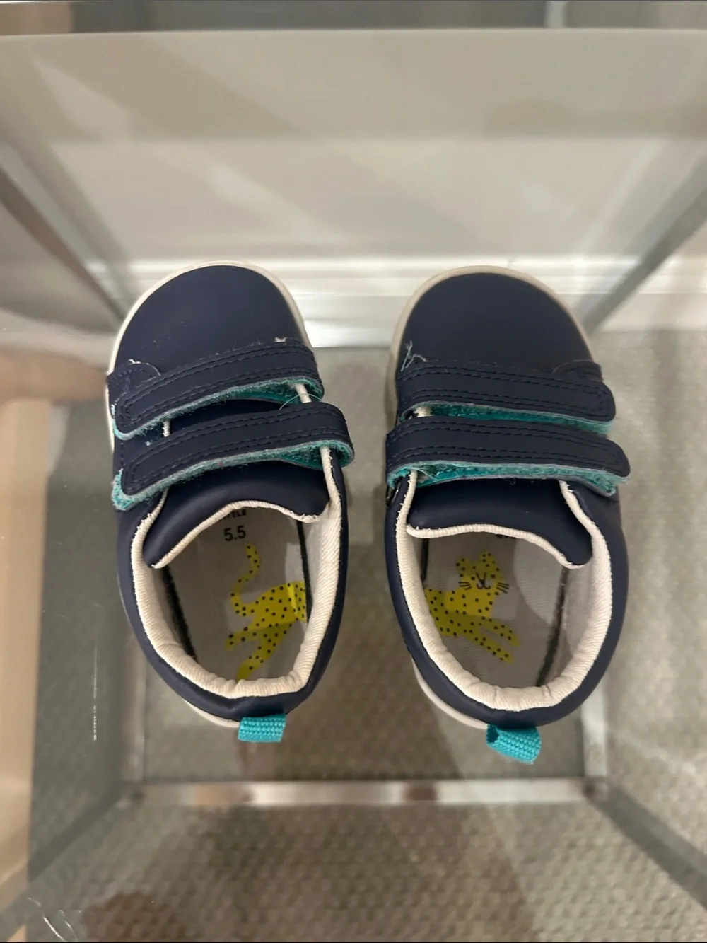 Ten Little Original Sneaker Toddler Navy Blue Velcro size 5.5